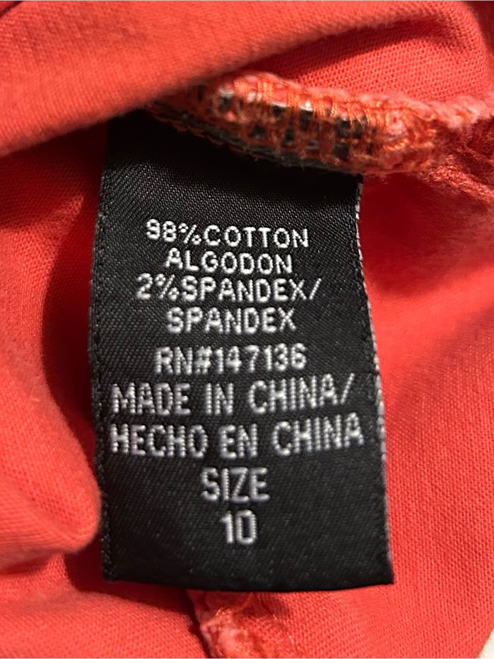 1822 Denim Women’s Skinny Jeans - Coral - Picture 6 of 7